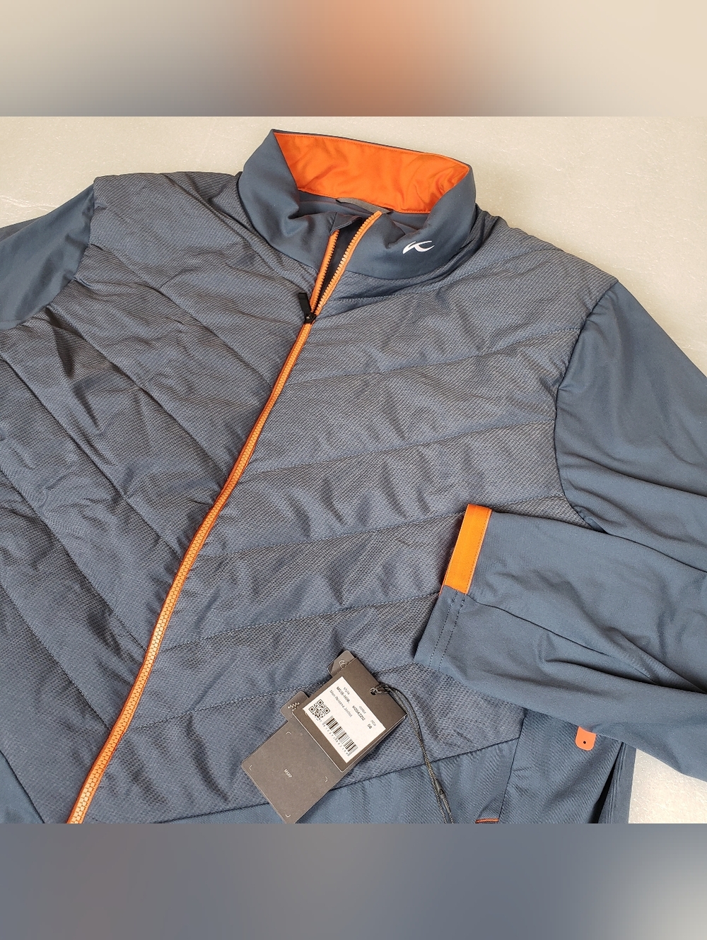 NWT KJUS Men's 58 3XL Release Full Zip Golf Jacket Steel Blue Performance Fit*